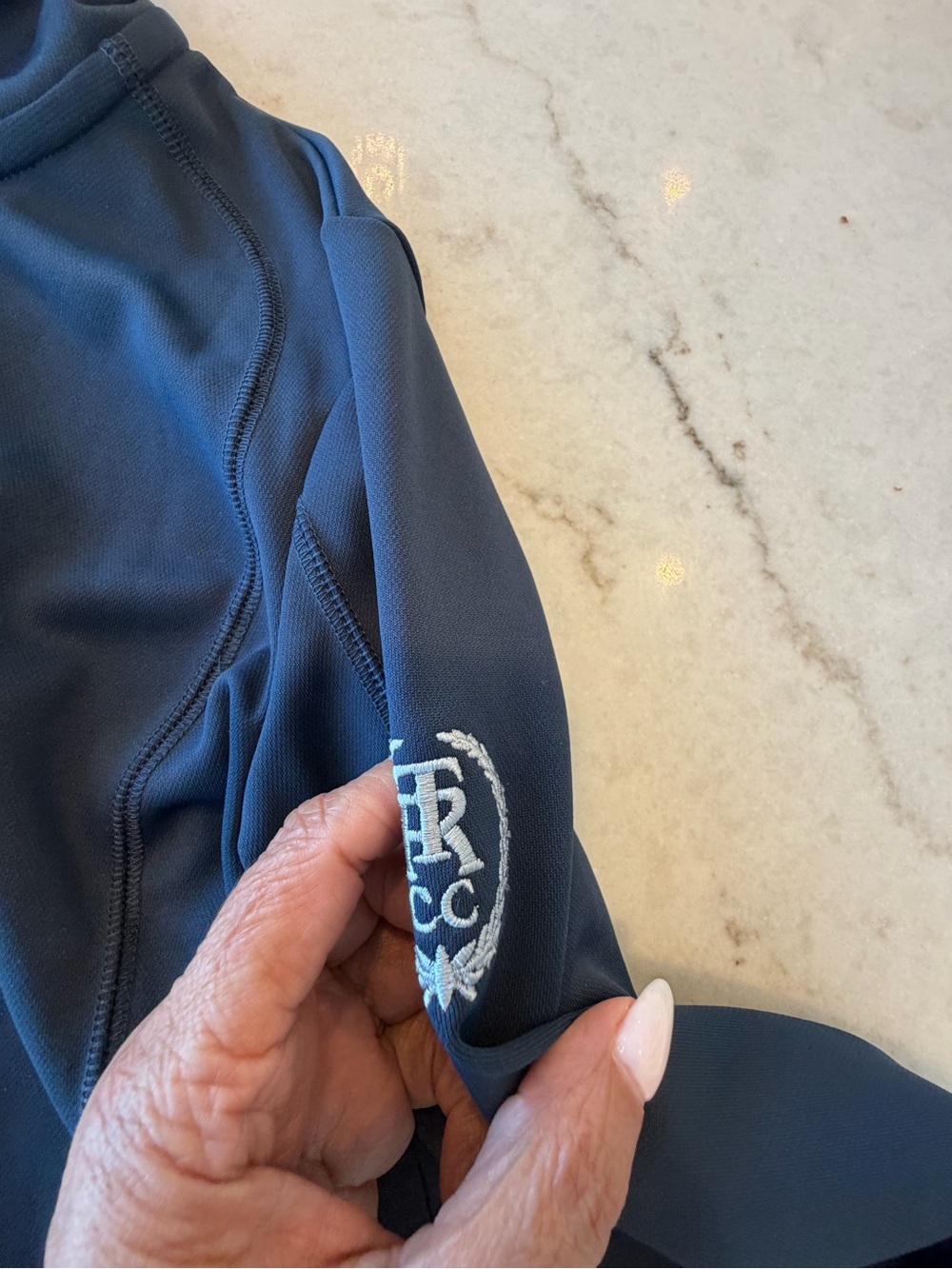 VINEYARD VINESWomen's Navy Half-Zip Performance Top! M - Picture 5 of 7